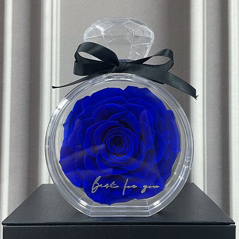 Rose Gift Box-Transparent Flower Ornaments Cover Dried Rose