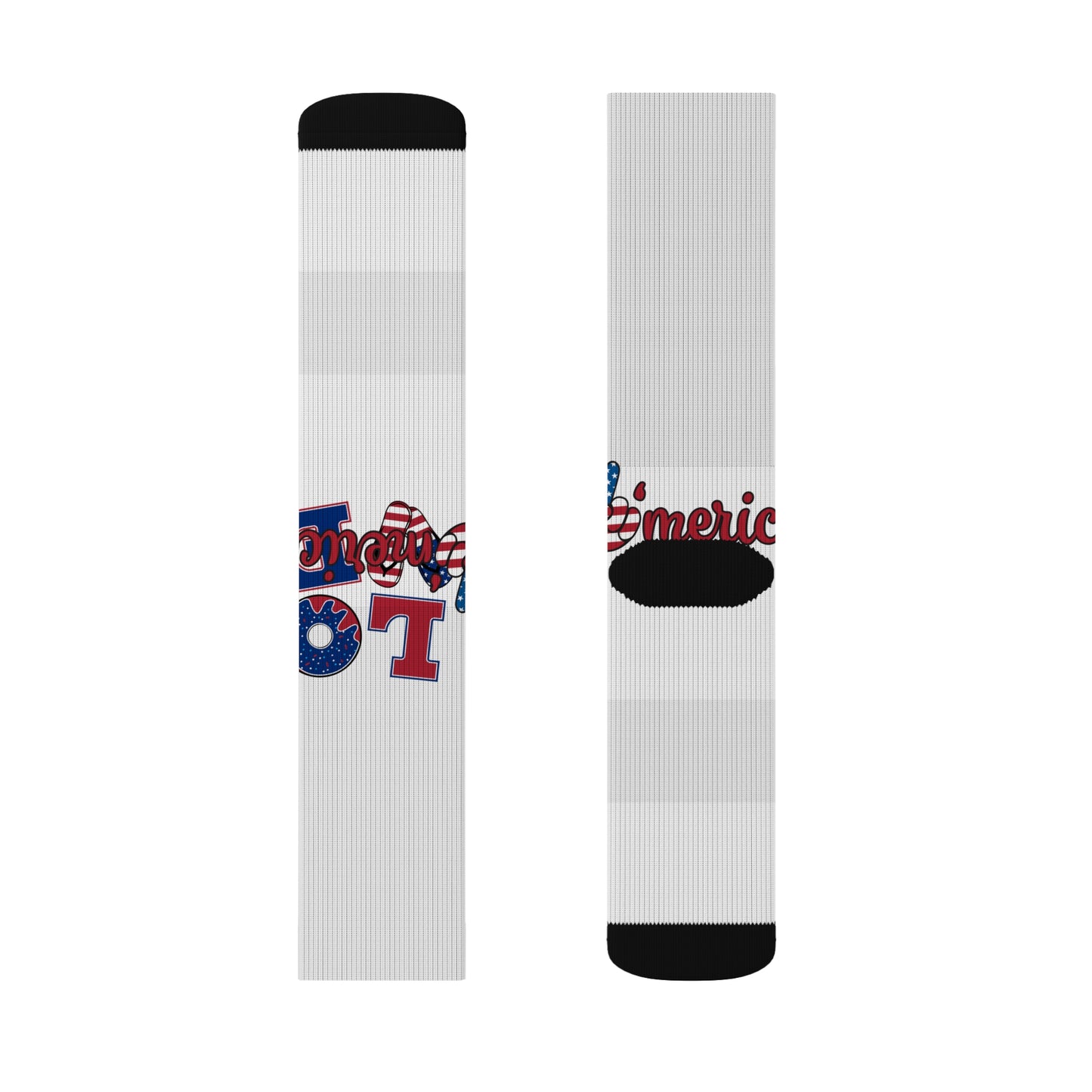 Sock Sublimation Love America Patriotic Gift