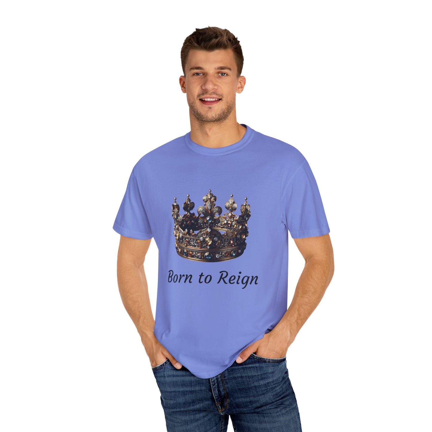 Crowned Glory T-Shirt - Born to Reign Tee, Unisex Crown Graphic Shirt for Kings & Queens, Gift for Birthdays, Occasions & Celebrations