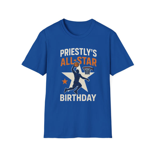 All-Star Birthday T-Shirt,  Celebration Shirt, Gift for Basketball Fans, Kids Birthday Outfit
