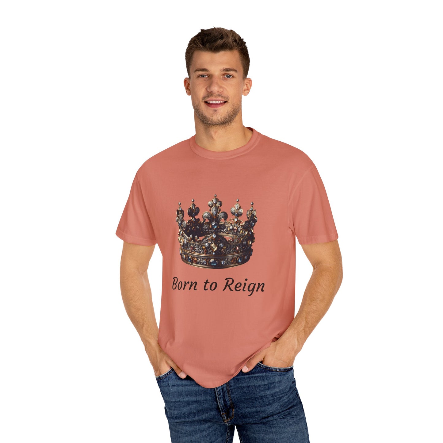 Crowned Glory T-Shirt - Born to Reign Tee, Unisex Crown Graphic Shirt for Kings & Queens, Gift for Birthdays, Occasions & Celebrations
