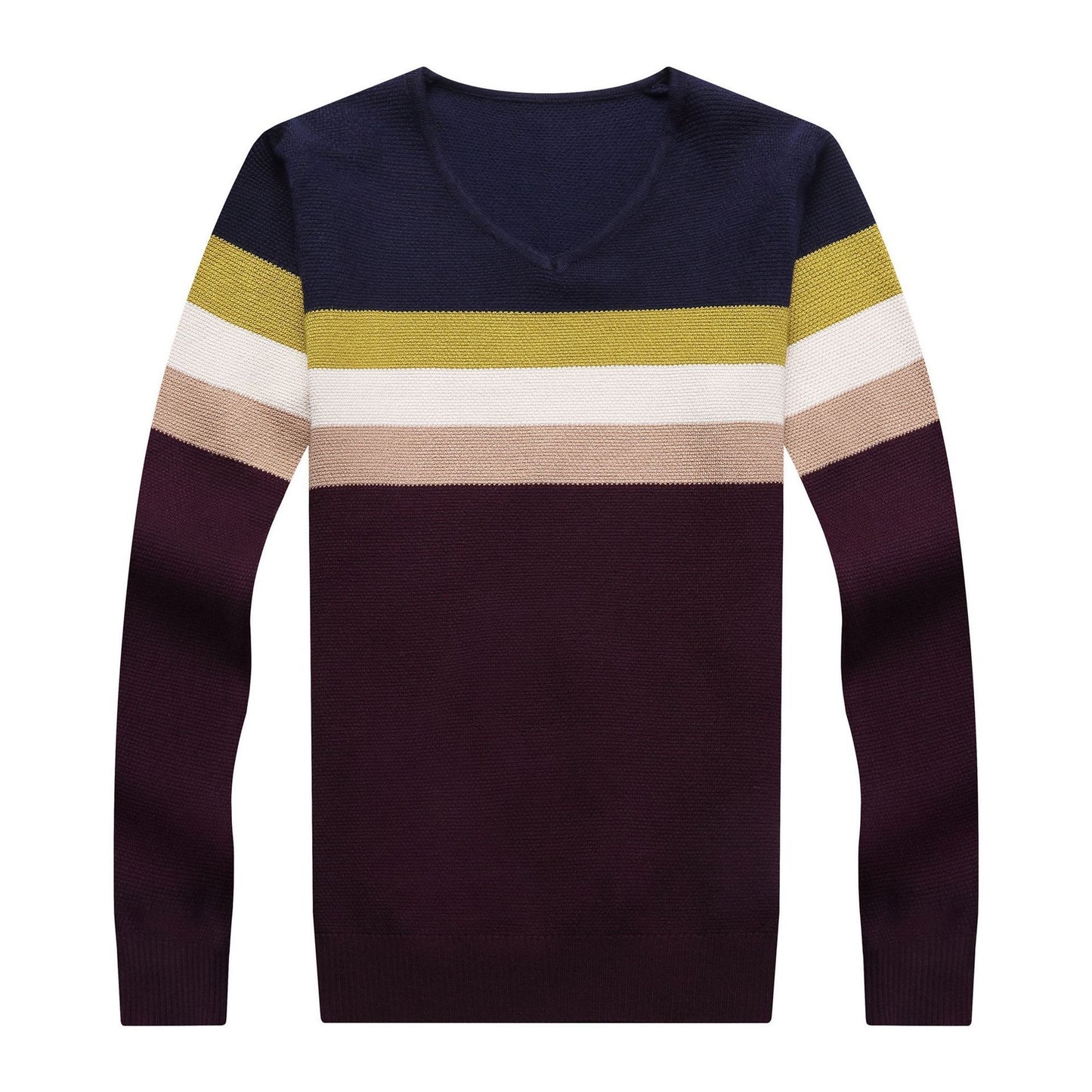 Men'S V-Neck Knitted Sweater Casual Men