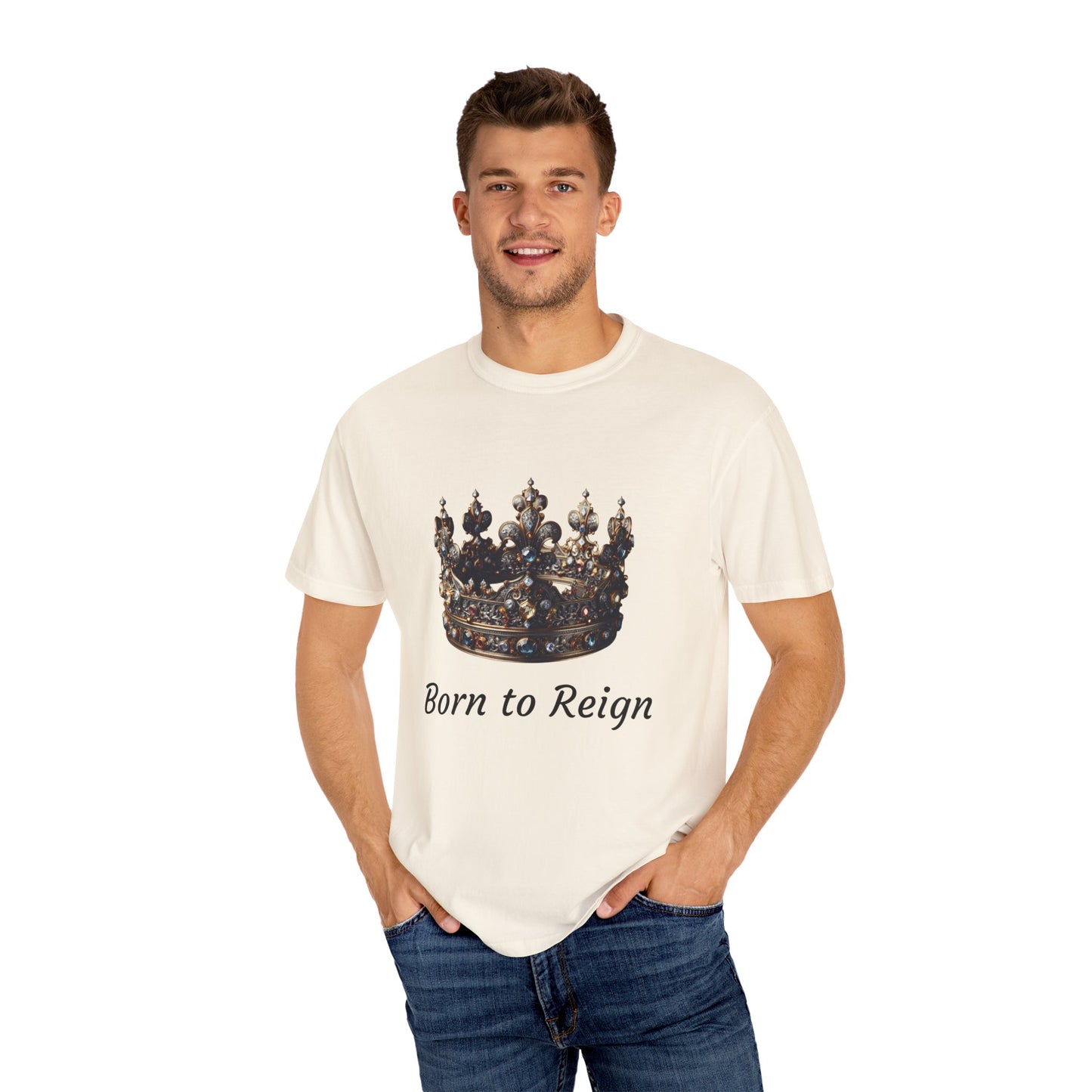 Crowned Glory T-Shirt - Born to Reign Tee, Unisex Crown Graphic Shirt for Kings & Queens, Gift for Birthdays, Occasions & Celebrations