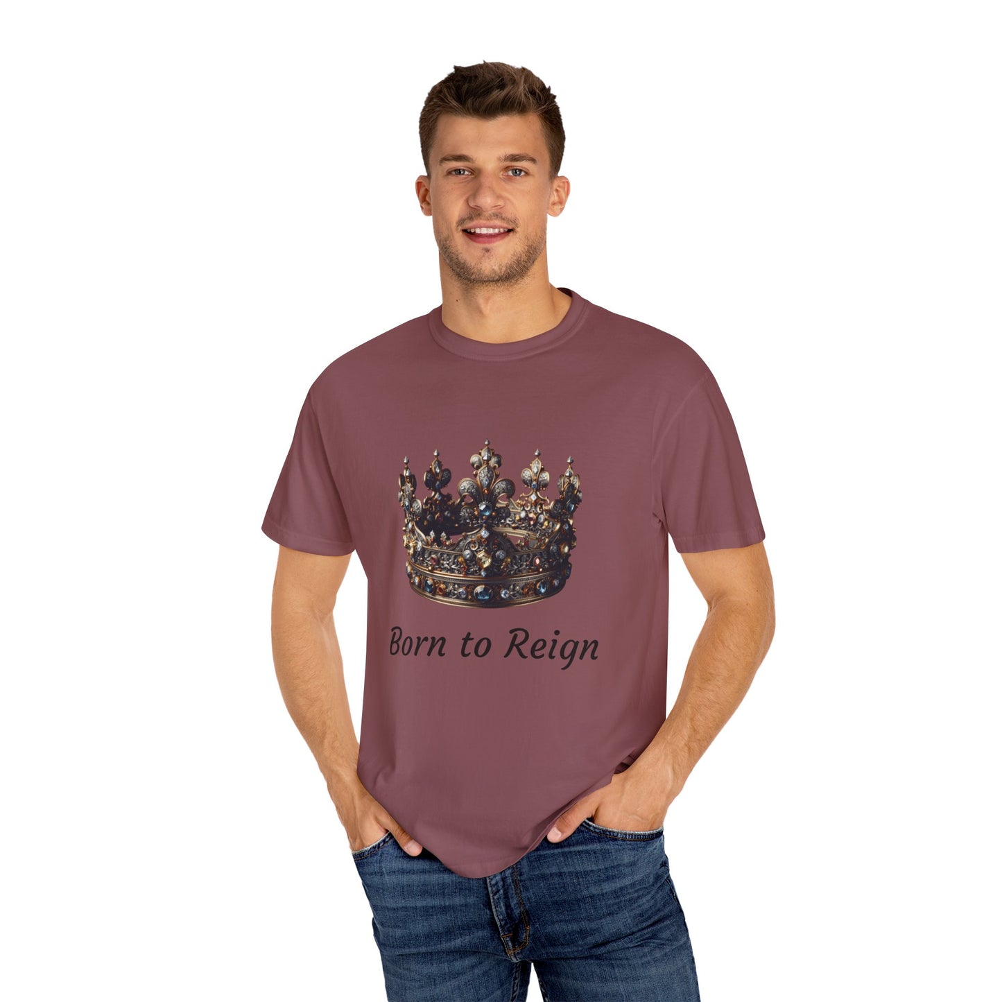 Crowned Glory T-Shirt - Born to Reign Tee, Unisex Crown Graphic Shirt for Kings & Queens, Gift for Birthdays, Occasions & Celebrations