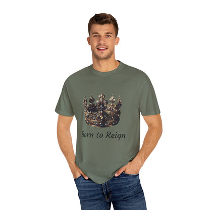 Crowned Glory T-Shirt - Born to Reign Tee, Unisex Crown Graphic Shirt for Kings & Queens, Gift for Birthdays, Occasions & Celebrations
